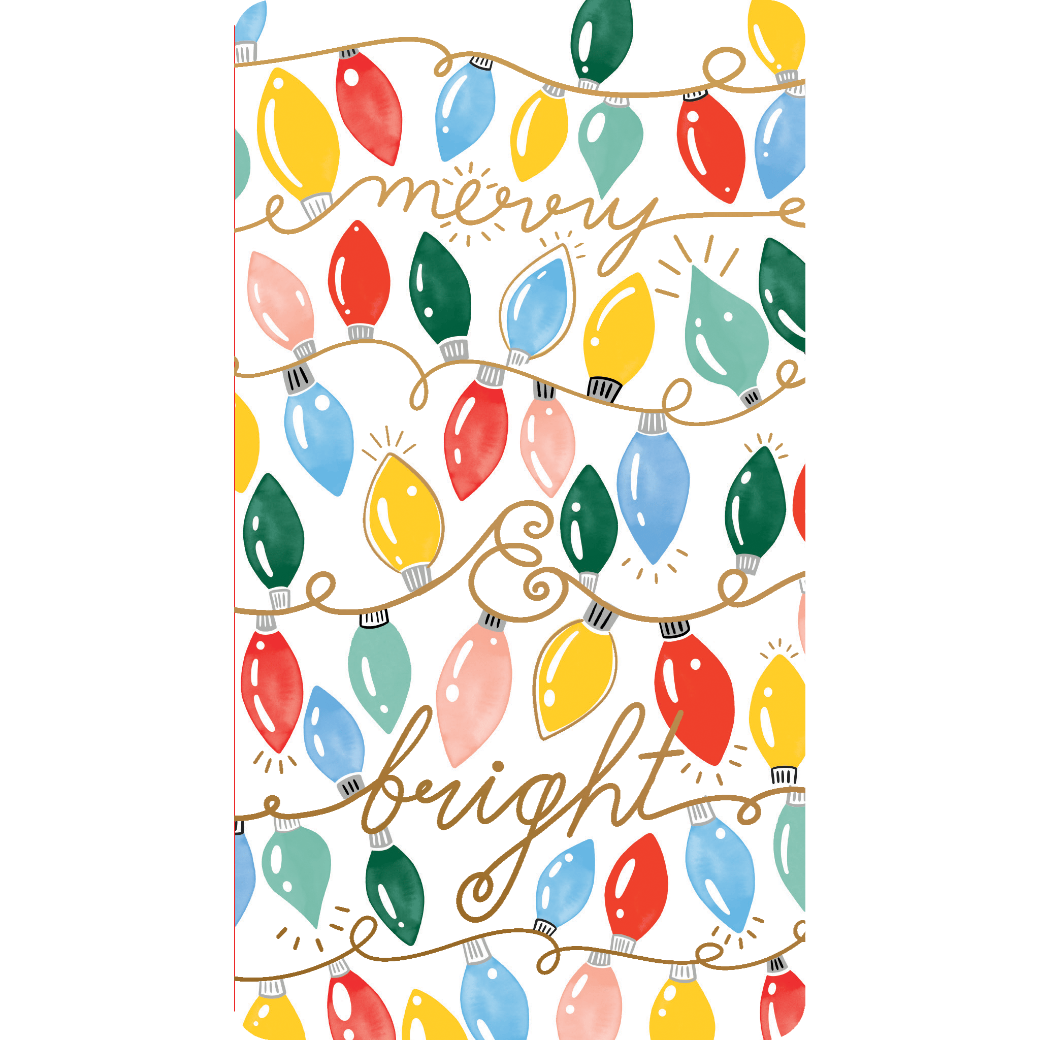 Pictura Christmas lights Christmas card money holder with festive seasonal design for holiday greetings and gift giving.